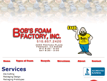 Tablet Screenshot of bobsfoam.com